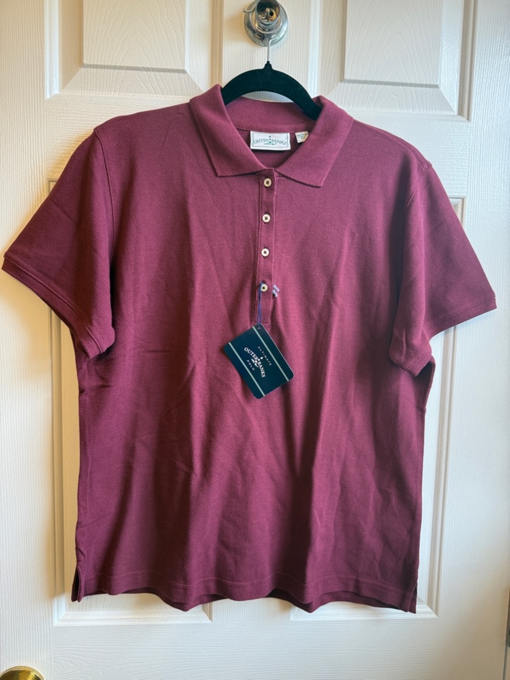 Outer Banks Burgundy Short-Sleeve Polo
